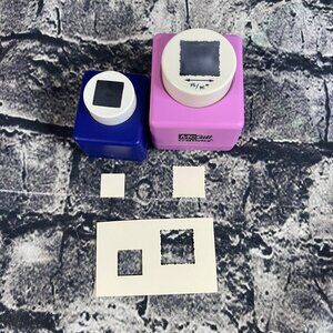 McGill Stacking Paper Punch 15/16" Square Scrapbooking Tile Lot of 2